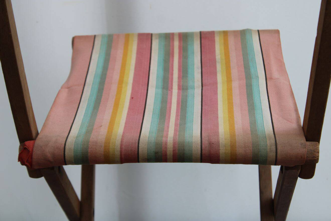 Old wooden folding chair