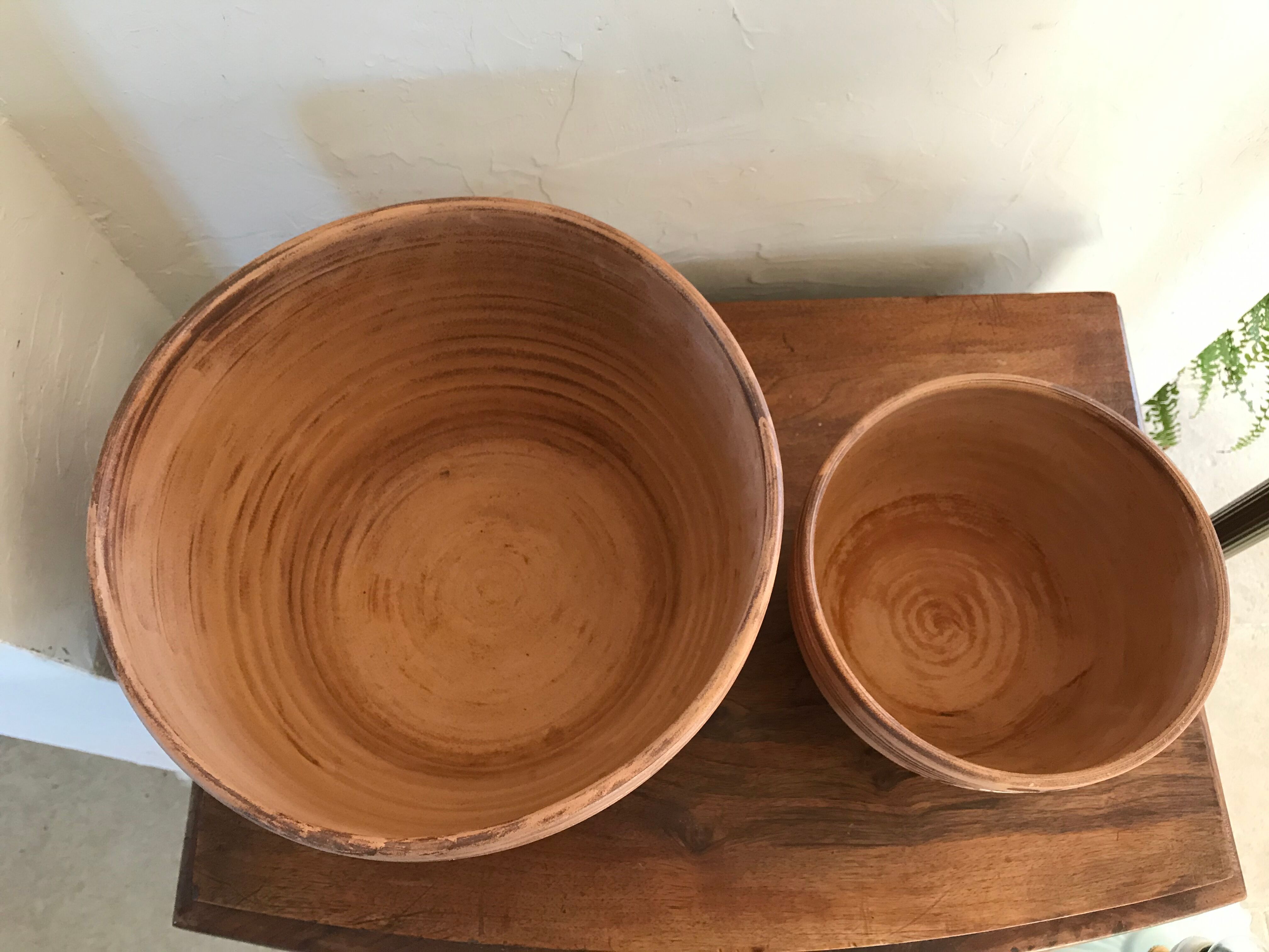 Vallauris 70's terracotta salad bowls