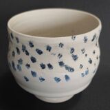 Vintage matcha bowl, stoneware, handcrafted, signature to be identified.