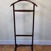 Varnished wood night valet, vintage, 50s-60s