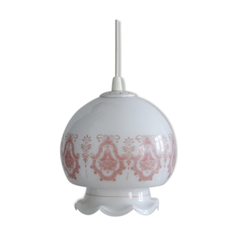 SUSPENSION VERRE WITH ROSE MOTIFS