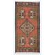 Hand-knotted Small Rug. Vintage Doormat. Turkish Seat Cover. Entryway Rug. Kitchen Mat. Bath Mat