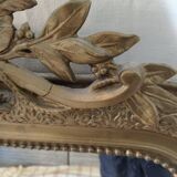 Large mirror old golden molding 153 by 83 cm