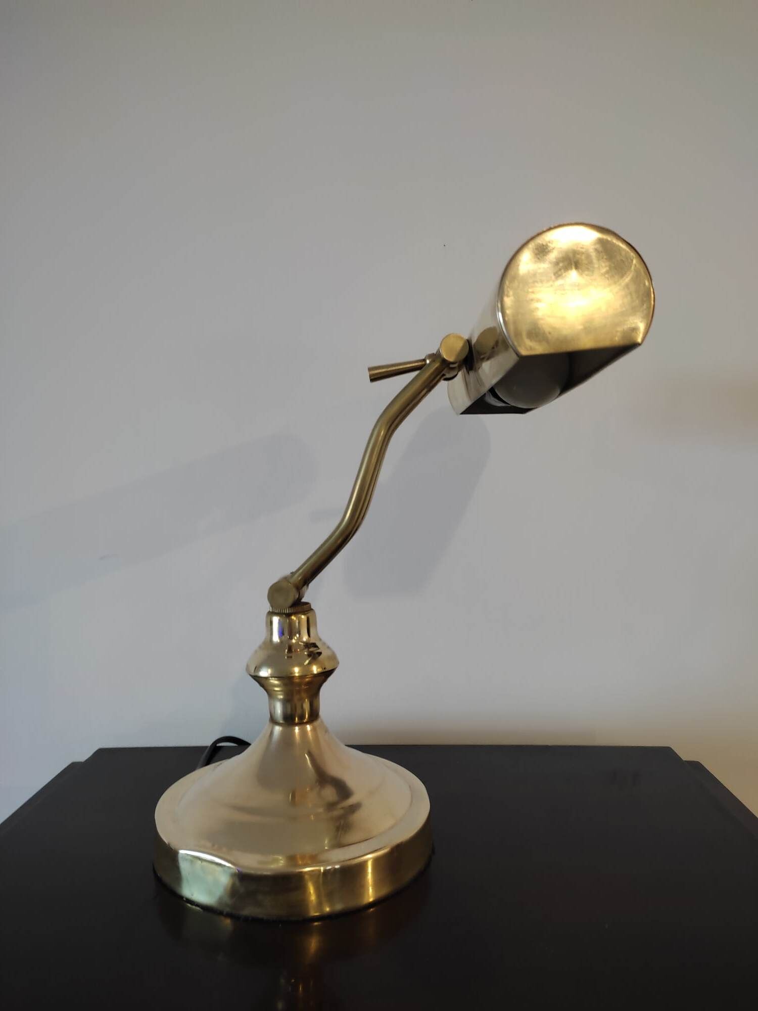 Brass desk or banker lamp
