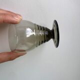 Set of 9 art deco liqueur glasses in smoked glass 30-40s