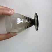 Set of 9 art deco liqueur glasses in smoked glass 30-40s