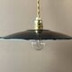 Suspension industrielle noire ancienne D24cm