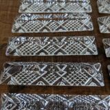 Box of 12 crystal knife holders