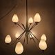 Mid-century Italian opaline glass chandelier