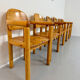 Set of 6 solid pine chairs in Scandinavian design by Reiner Daumiller vintage