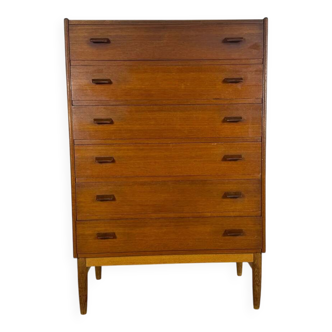 Mid-Century Danish teak chest of drawers from the 1960s