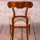 Chaises Biedermeier en noyer, tchèque, années 1830, ensemble de 4