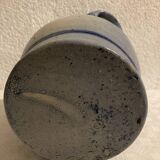 Grease pot in blue-patterned stoneware