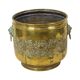 Large Brass Planter Jardinière Firewood Repoussé ca 1900