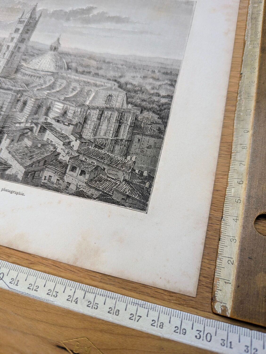 The Cathedral of Siena, Italy. Printed illustration from 1866.