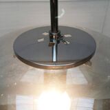 Suspended UFO-shaped glass luminaires in mid-century German Space Age style, set of 3.