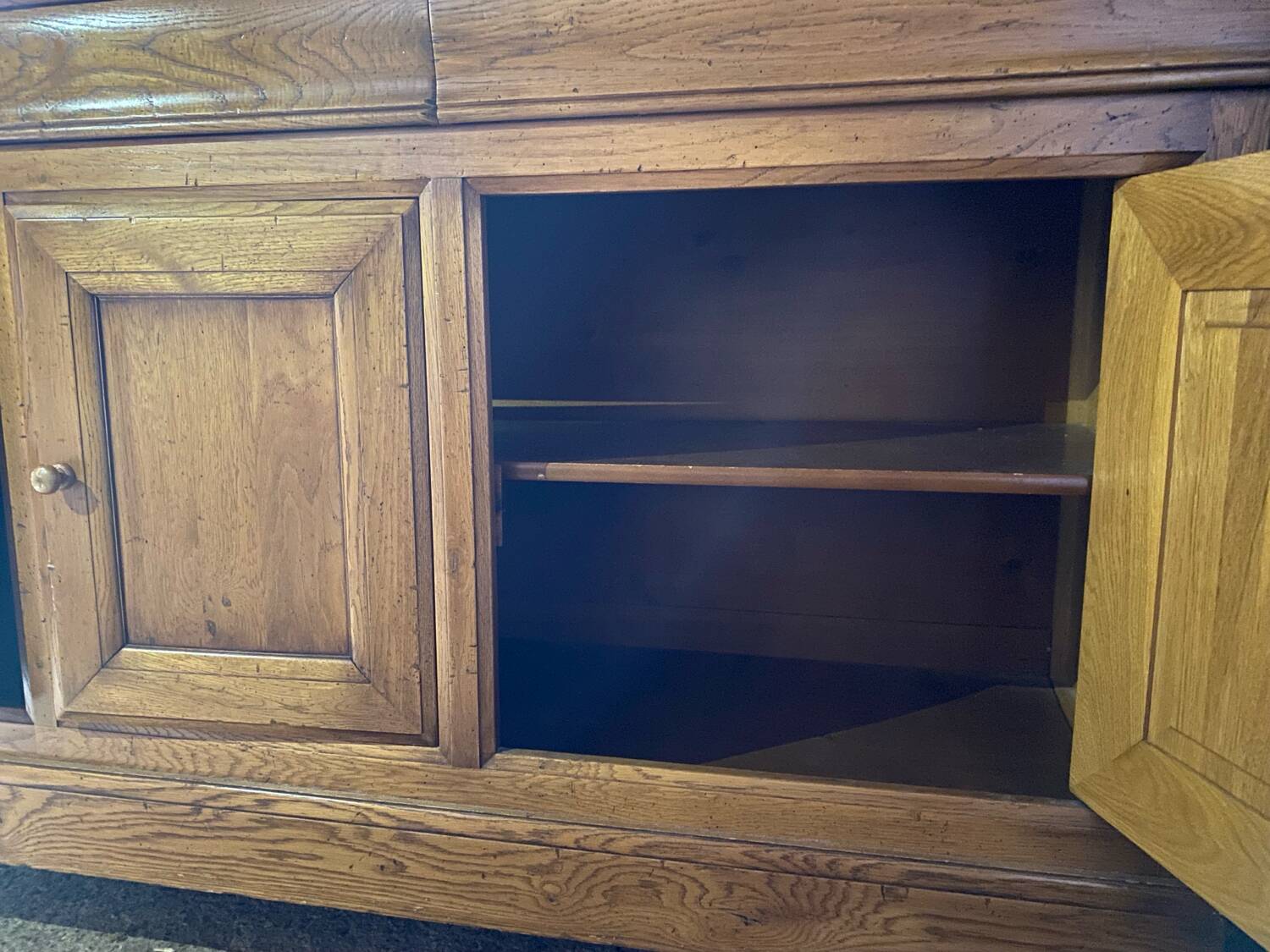 Sideboard with 3 doors in Louis Philippe style made of solid oak.