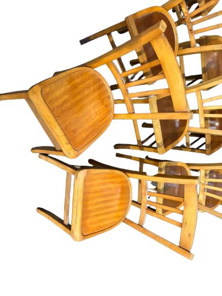 Set of 9 bistro chairs
