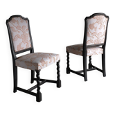 2 oak chairs | Barley twist legs | Sweden | 1920s