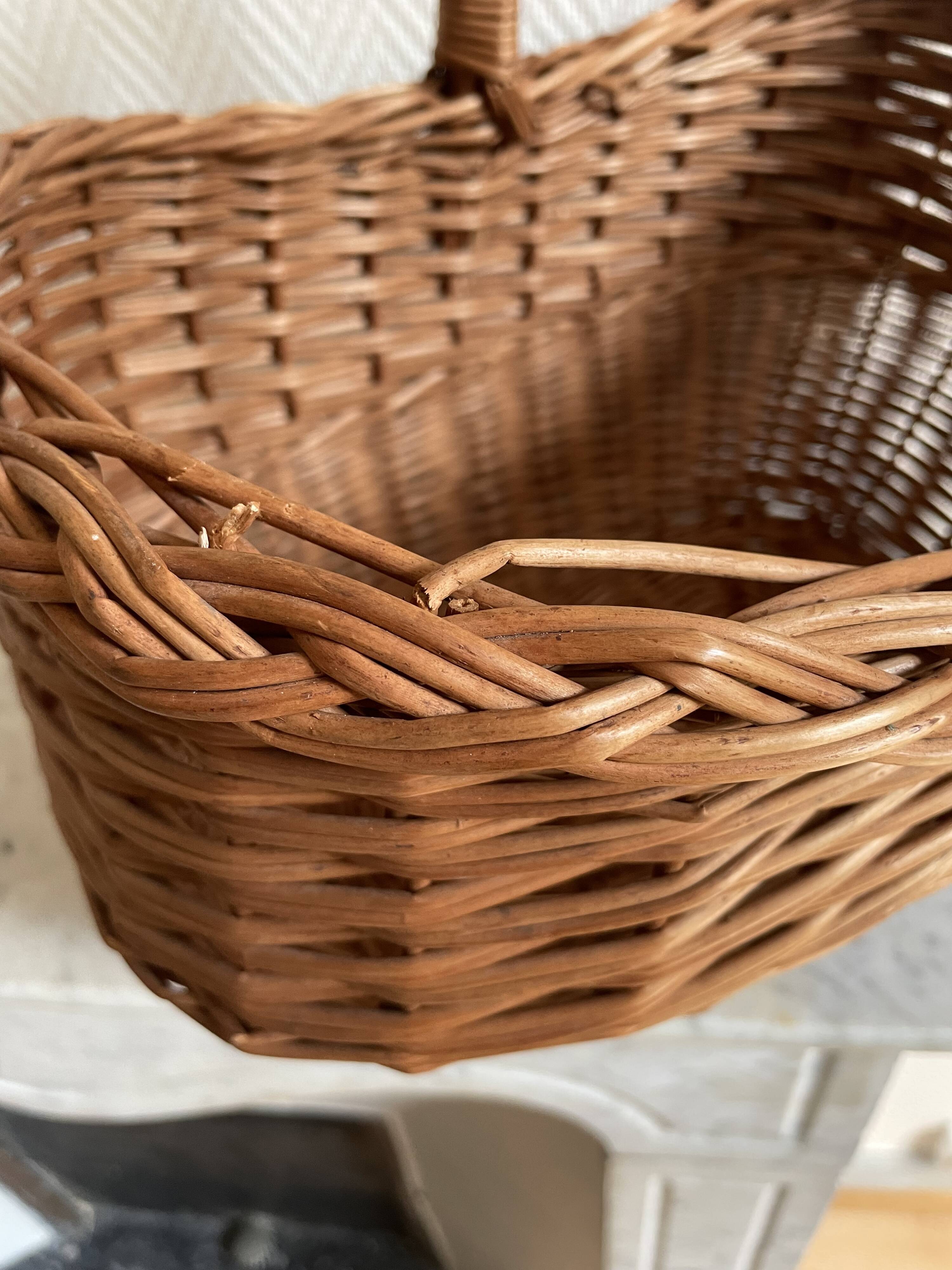 Domed wicker basket