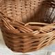Panier osier forme bombée