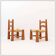 Paire de chaises basses brutalistes dans le style de Charles Dudouyt - 1960s