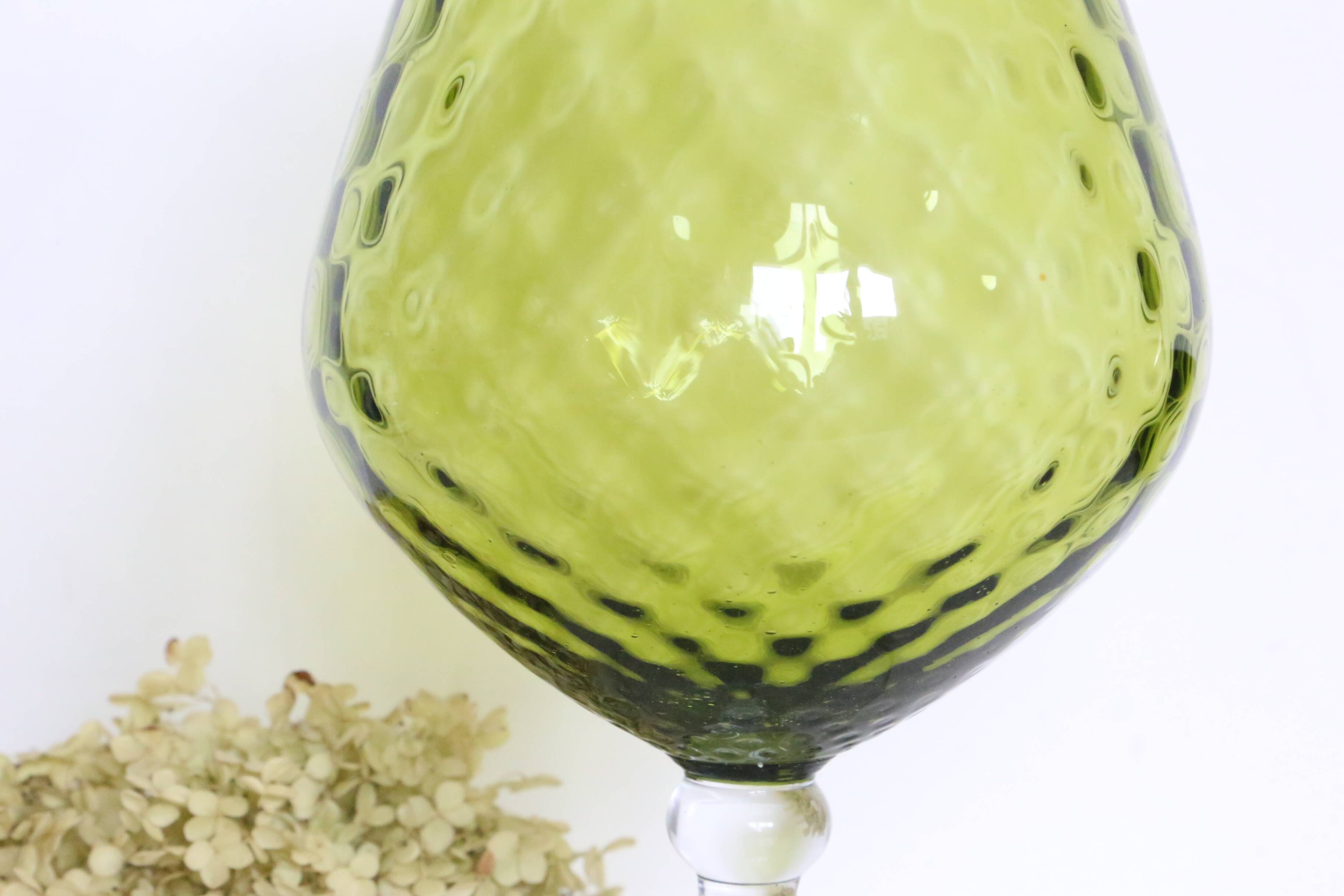 Empoli glass vase, vintage