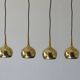 Lampes à suspension Ball de Frandsen Lighting, Danemark, 1970, Ensemble de 4
