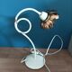 Bedside lamp patinated metal flower lotus copper