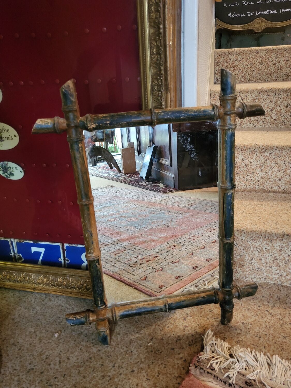 Bamboo mirror 43x54cm