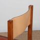 Vintage chair in solid wood and leather, 1980
