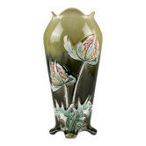 Art Nouveau vase by De Bruyn – Raised thistle decoration – 26 cm