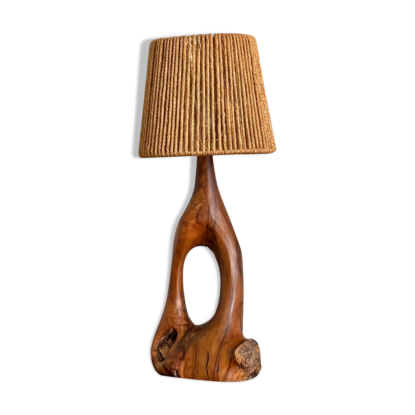 Lampe en bois vintage