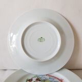 Lot de 6 assiettes de fromages en porcelaine de Limoges