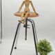 JIDE Limoges workshop / industrial stool leather / chrome metal