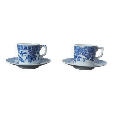 Duo de tasse vintage en porcelaine