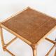 Ensemble de trois tables gigognes vintage en cannage. France, années 60