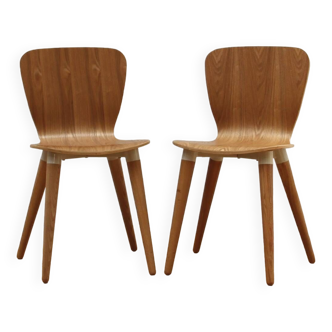 Paire de chaise design wood
