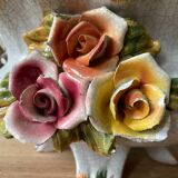 Bassano table planter, splashing flowers Italy