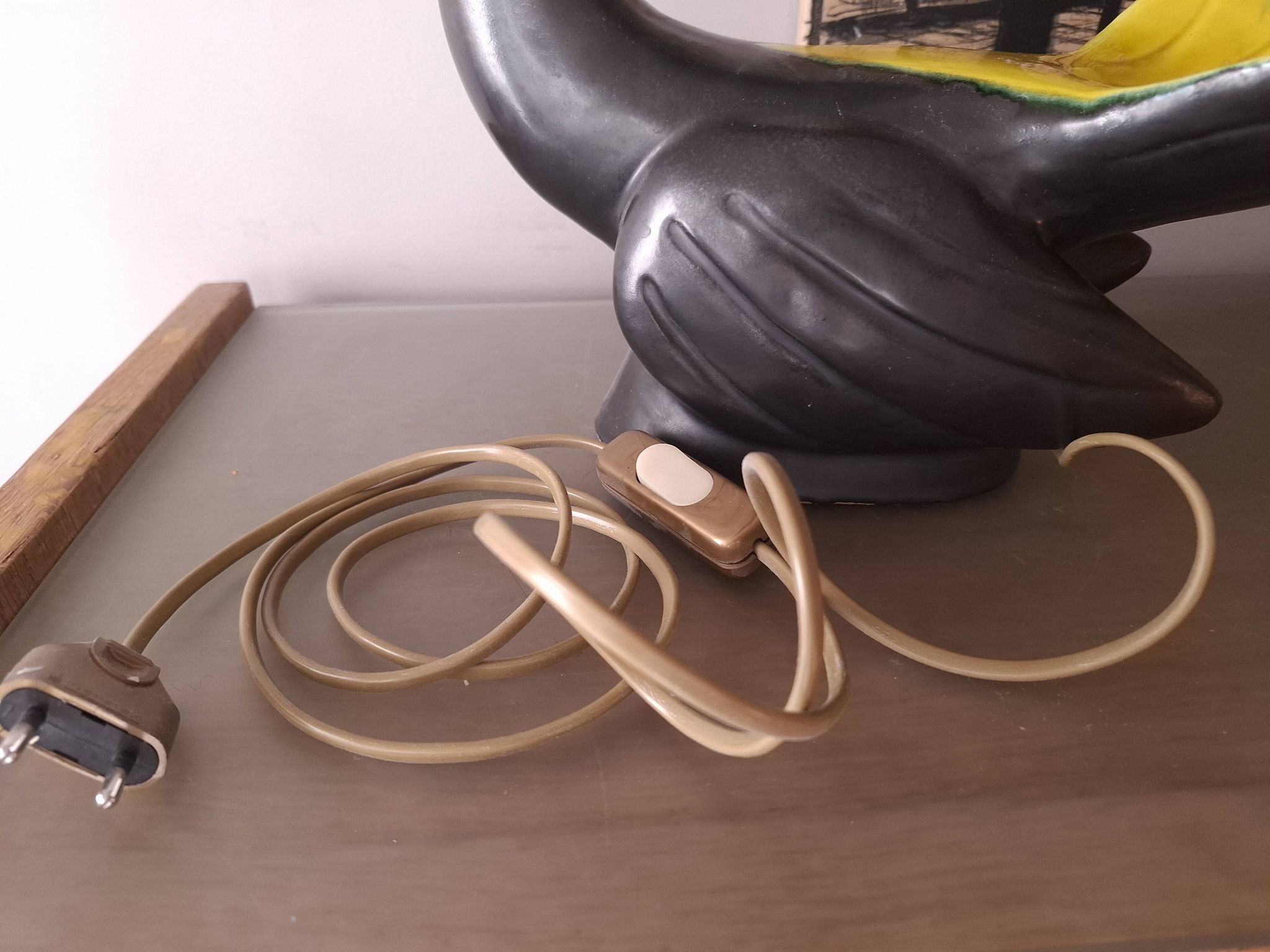 Pied de lampe en ceramique annees 50's