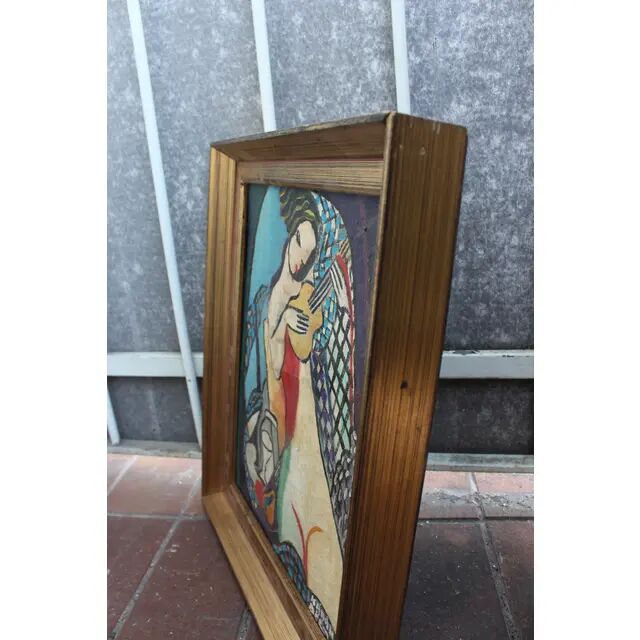Modern Hungarian oil painting from the 1930s, tribute to Béla Kádár, nude female frame.