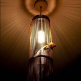 Suspension lanterne | Lumière unique en bois naturel