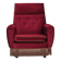 1970s, Danish highback armchair, original condition, red furniture velour.