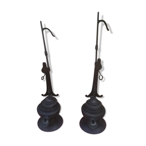 Paire de lampes à huile