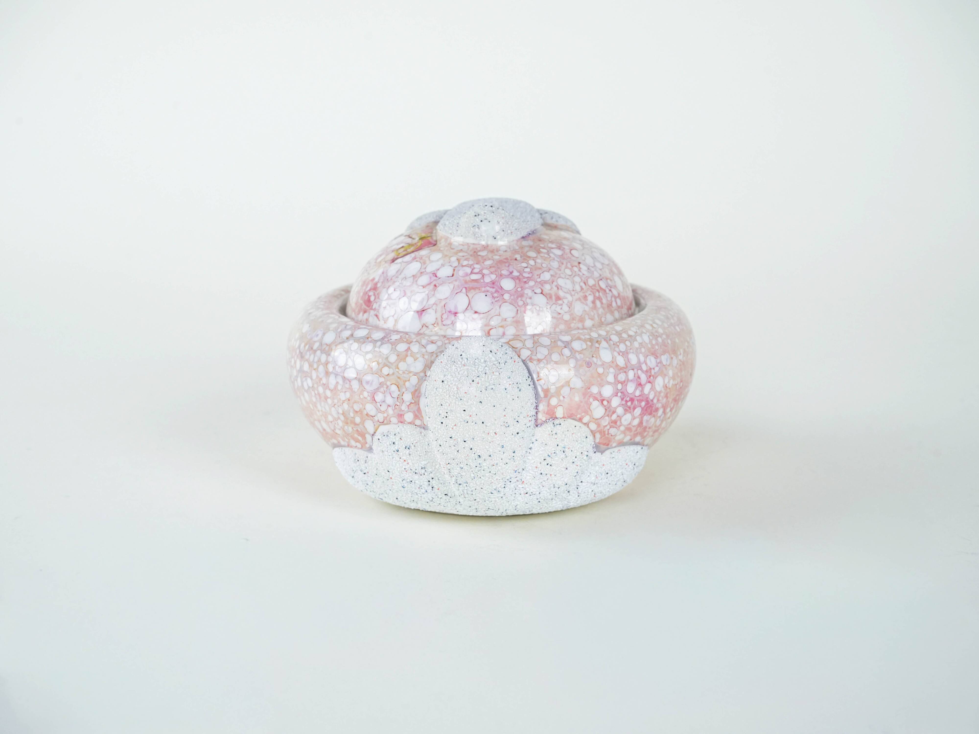 Ceramic sugar bowl, Italian design, 1970s, made in Italy