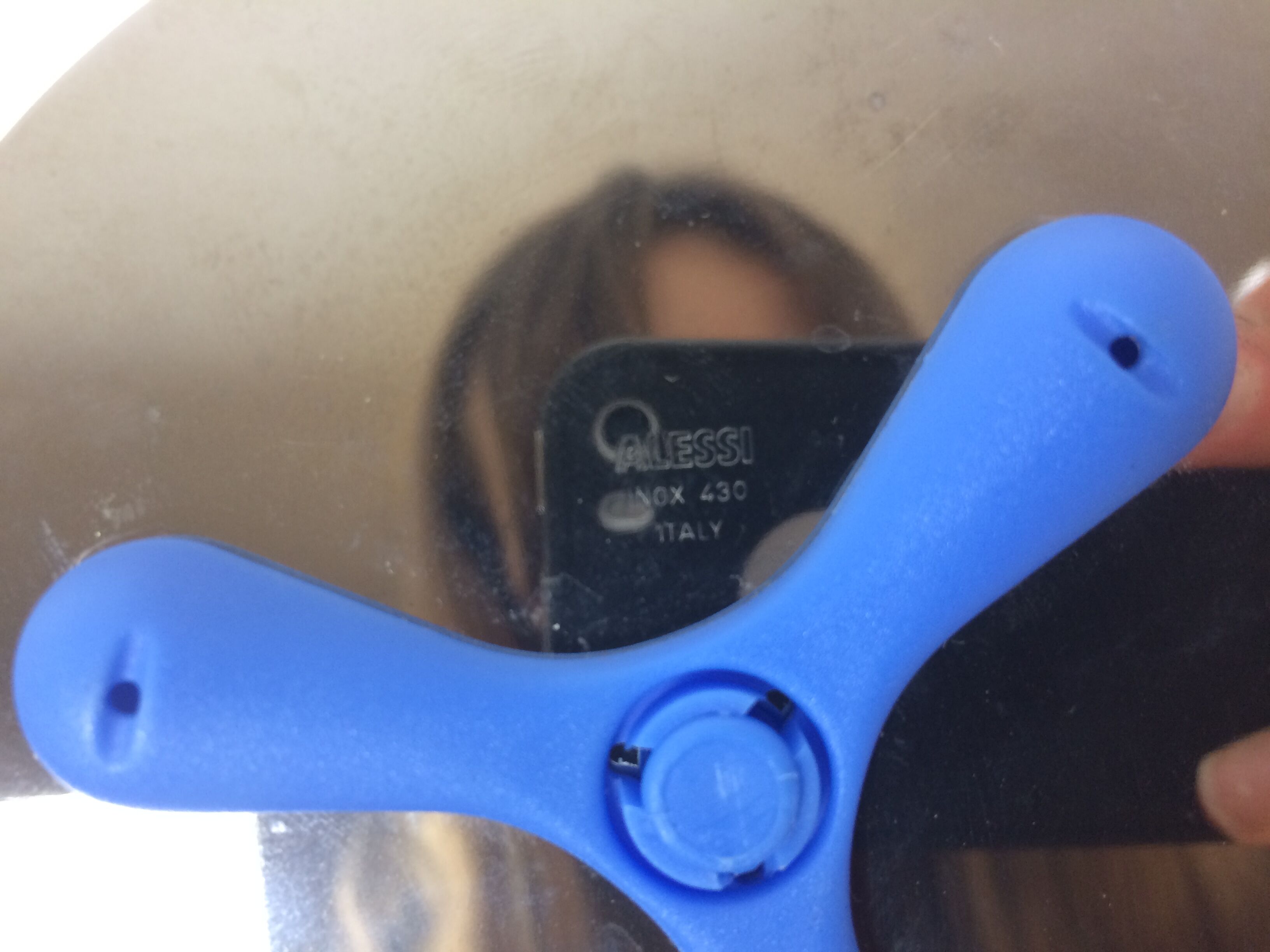 Set and pepper Alessi, model blue Lilliput of Stefano Giovannoni