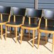 6 chaises baumann n°17 dos large skaï noir