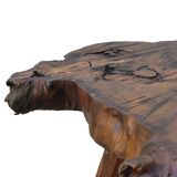 Folk art wooden side table or coffee table