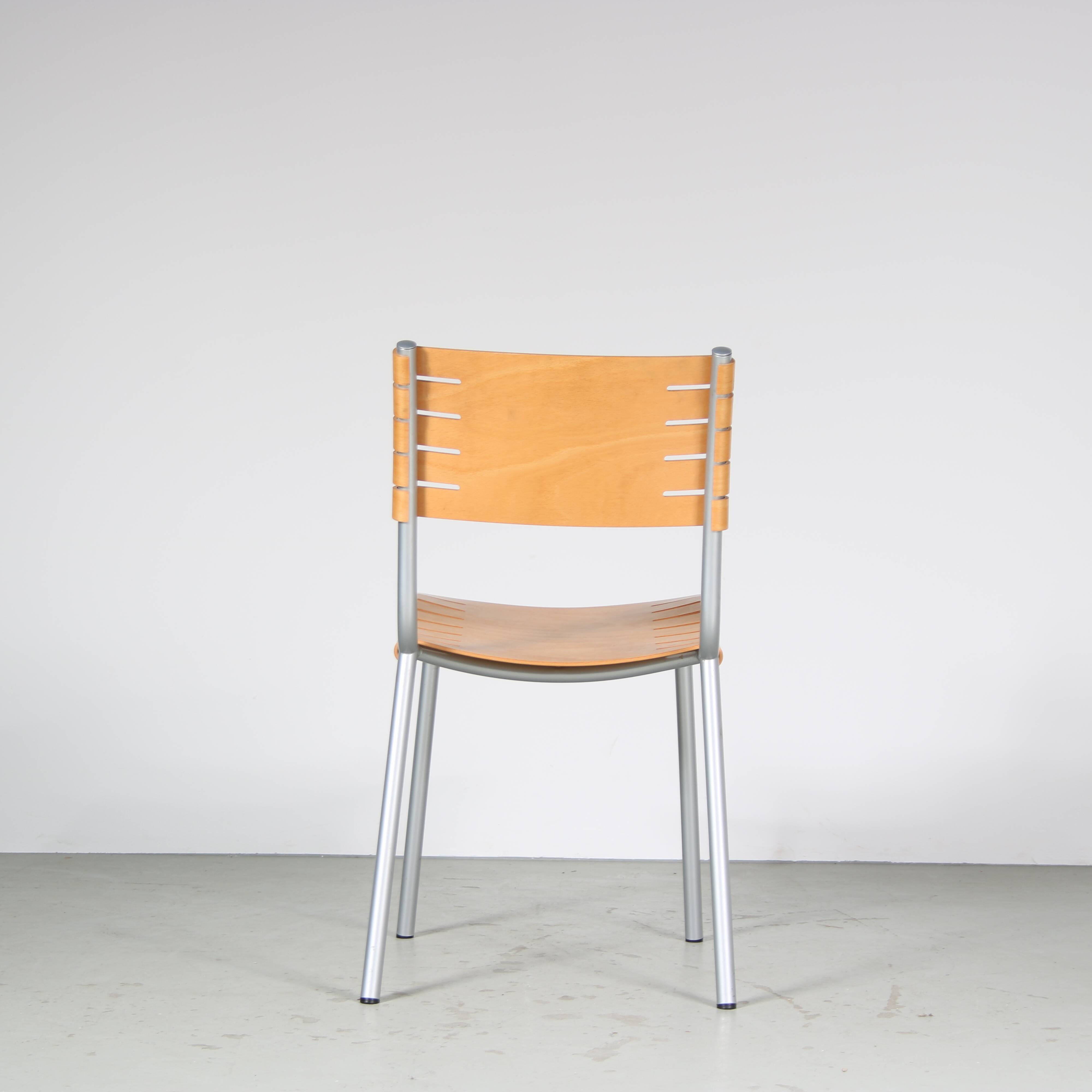 1980s Set of dining chairs by Ruud Jan Kokke for Harvink, Netherlands