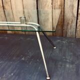 Table basse acier et verre